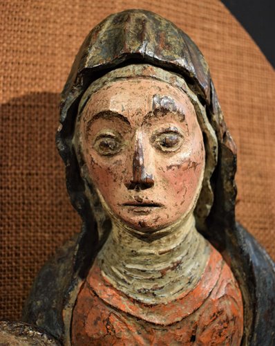 36 / 5.000 Risultati della traduzione Risultato di traduzione Polychrome wooden sculpture "la Pietà"